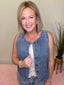 Take it Along Tailored Denim Vest 110 Tops- Ella Chic BoutiqueMikarose