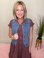Take it Along Tailored Denim Vest