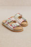 Tatum Woven Multi-Colored Birk Slide Sandals