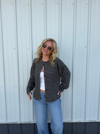 Tawny Lounge Striped Set, Black - Ella Chic BoutiqueElla Chic Boutique