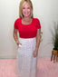 Textured Midi Skirt in Juicy Jubilee