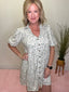 The Cheyenne Dress in Dusty Turquoise Floral Print