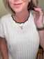 The Darling Detail Contrast Scallop Trim Top 110 Tops - Ella Chic BoutiqueAnniewear