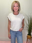 The Darling Detail Contrast Scallop Trim Top