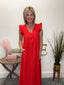 The Dutton Maxi Dress in Hibiscus Red Eyelet 150 Dresses & Jumpsuits - Ella Chic Boutique