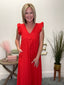 The Dutton Maxi Dress in Hibiscus Red Eyelet 150 Dresses & Jumpsuits - Ella Chic Boutique