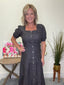 The Elton Dress in Black Wash