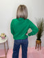 The Fresh Start Zip Pullover Top in Green 110 Tops - Ella Chic Boutique