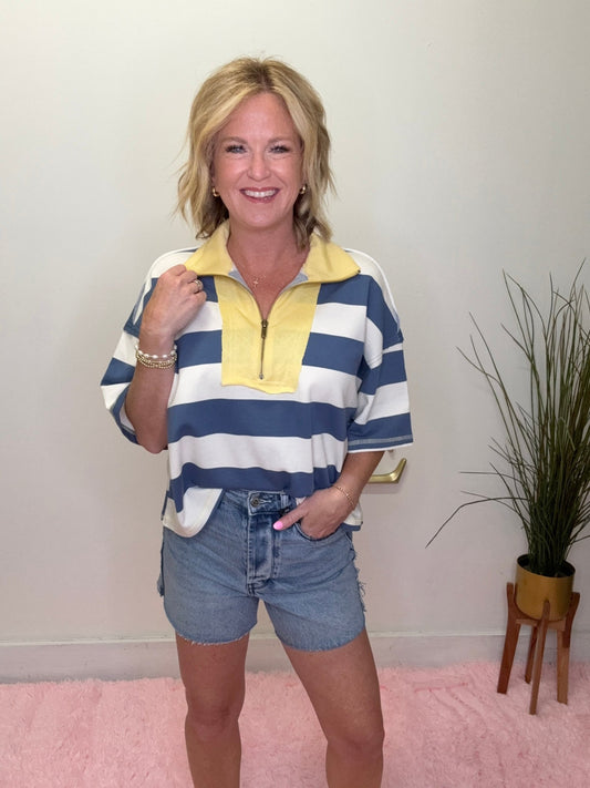 The Off-Duty Classic Striped Rugby Top