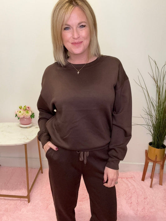The Stay-In (or Go-Out) Jogger Pants in Chocolate