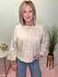 The Tilda Button Down Boxy Knit Cardigan in Ecru 110 Tops - Ella Chic Boutique
