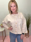 The Tilda Button Down Boxy Knit Cardigan in Ecru 110 Tops - Ella Chic Boutique