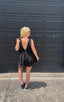 Timeless Tie Shoulder Black Polka Dot Dress