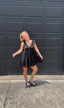 Timeless Tie Shoulder Black Polka Dot Dress