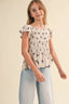 Tween Girls Flutter Sleeve Smocked Top 240 Kids Clothing - Ella Chic Boutiqueheart and arrow