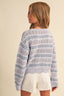 Tween Girls Knit Sweater Top in Flower Pointelle 130 Sweaters- Ella Chic Boutiqueheart and arrow