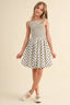 Tween Girls Polka Dot Smocked Bubble Dress