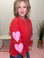Valentine Heart Patch French Terry Sweatshirt
