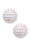 Volleyball Enamel Stud Earrings in White