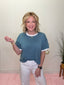 Wait For Me Striped Crop T-shirt Top 110 Tops - Ella Chic BoutiqueWishlist