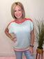 Waiting For the Day Stripe Short Sleeve Sweater Top 110 Tops - Ella Chic BoutiqueAnniewear