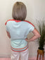 Waiting For the Day Stripe Short Sleeve Sweater Top 110 Tops - Ella Chic BoutiqueAnniewear