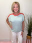 Waiting For the Day Stripe Short Sleeve Sweater Top 110 Tops - Ella Chic BoutiqueAnniewear