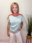 Waiting For the Day Stripe Short Sleeve Sweater Top 110 Tops - Ella Chic BoutiqueAnniewear