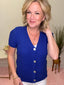 Walk Right In Royal Blue Short Sleeve Sweater Top