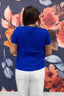 Walk Right In Royal Blue Short Sleeve Sweater Top 110 Tops - Ella Chic BoutiqueStaccato