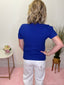Walk Right In Royal Blue Short Sleeve Sweater Top 110 Tops - Ella Chic BoutiqueStaccato