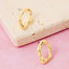 Warped Oval Cutout Stud Earrings