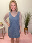 Washed Denim Sleeveless V - Neck Mini Dress 150 Dresses & Jumpsuits - Ella Chic BoutiqueBlu Pepper