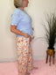 Washed Fall Floral Print Twill Barrel Pants 170 Pants- Ella Chic BoutiqueBibi