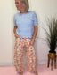 Washed Fall Floral Print Twill Barrel Pants 170 Pants- Ella Chic BoutiqueBibi