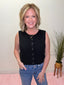 Wear it Well Black Button Front Vest 110 Tops - Ella Chic BoutiqueBlu Pepper
