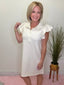 Wear Your Best Scallop Trim Dress in Cream 150 Dresses & Jumpsuits - Ella Chic BoutiqueEntro