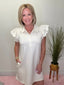 Wear Your Best Scallop Trim Dress in Cream 150 Dresses & Jumpsuits - Ella Chic BoutiqueEntro