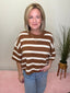 Weekend in Cannes Striped Short Sleeve Sweater