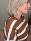 Weekend in Cannes Striped Short Sleeve Sweater 110 Tops- Ella Chic BoutiqueIn february