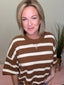 Weekend in Cannes Striped Short Sleeve Sweater