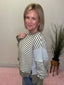 Weekend Striped Mixed Pullover Top 110 Tops- Ella Chic BoutiqueLE LIS