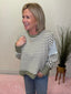 Weekend Striped Mixed Pullover Top 110 Tops- Ella Chic BoutiqueLE LIS