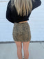 Willow Leopard print Mini Skirt built in shorts black gray Main Strip Ella Chic Boutique