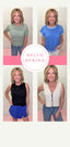 women wearing trendy boutique spring outfits tops vests sweaters casual style comfy flattering 