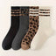 Women's Animal Leopard Print Throwback Socks in Cream