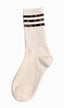 Women's Animal Leopard Print Throwback Socks in Cream