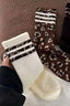 Women's Animal Leopard Print Throwback Socks in Cream 220 Accessories- Ella Chic BoutiqueJOSSLYN by wall to wall