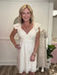 Wrap Front Flutter Sleeve Eyelet Dress in Ivory 150 Dresses & Jumpsuits - Ella Chic Boutique