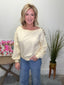 Yellow Button Shoulder Sweatshirt 110 Tops - Ella Chic Boutique